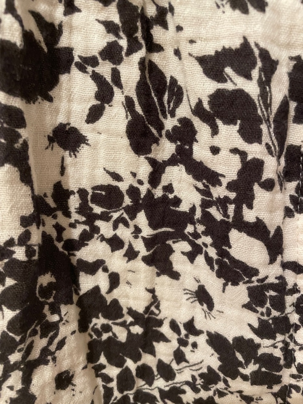 Rails Cream and Brown Floral Square-Neck Puff Sleeve Blouse - Picture 3 of 4